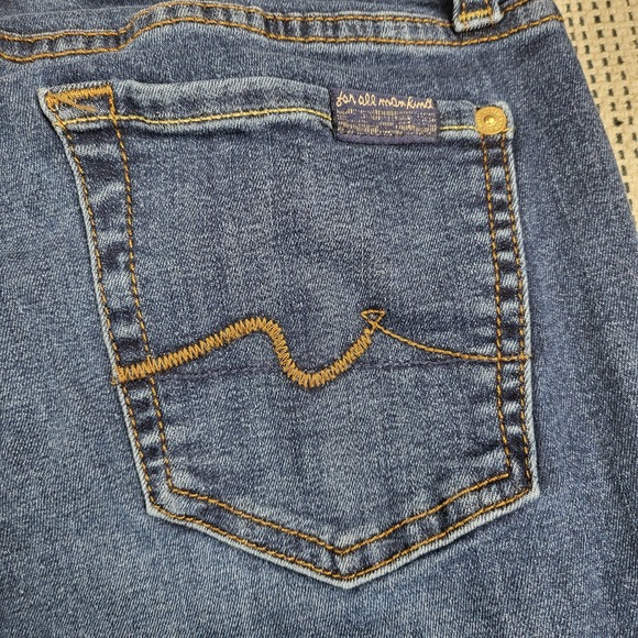 7 For All Mankind Jeans Womens 25 Straight Leg Stretch Denim Classic Pockets - Picture 9 of 13